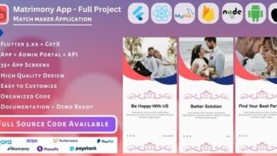 Matrimony App Match Maker Life Partner - Full Project (Mobile App, Admin Panel, API, Database)