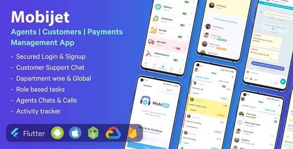 Mobijet - Agents, Customers & Payments Management App Android & iOS Flutter app