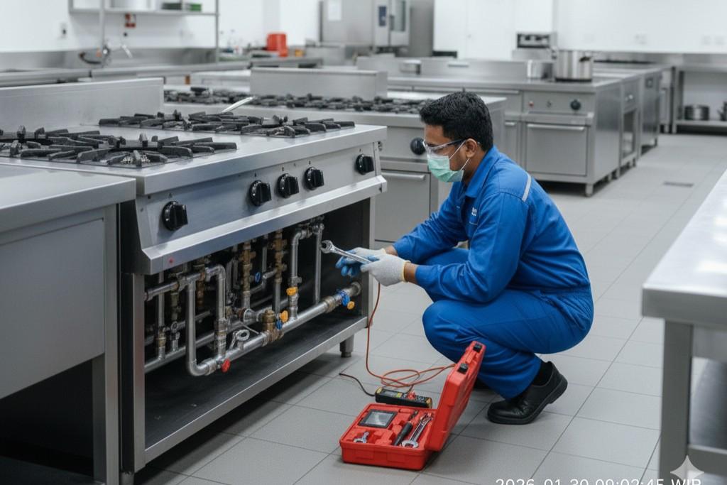 Sambungan Pipa Bocor pada Sistem Gas